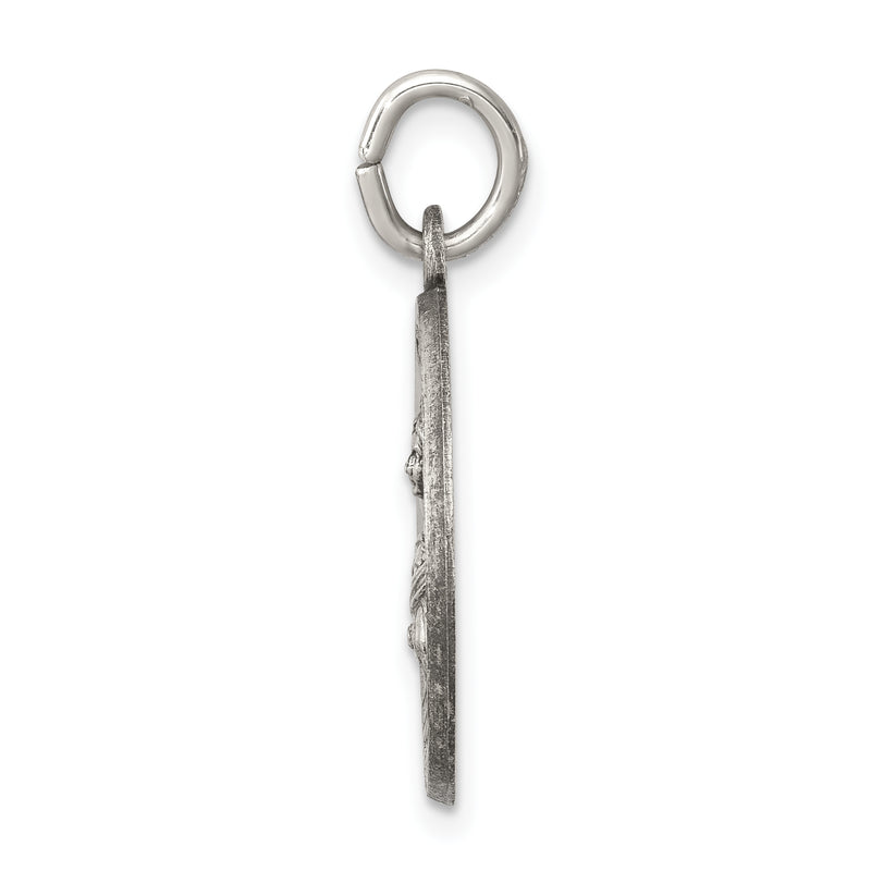 Sterling Silver Antiqued Saint Lucy Medal