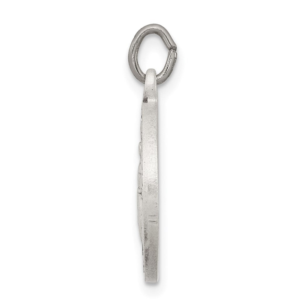 Sterling Silver Antiqued Saint Francis Of Assisi Medal