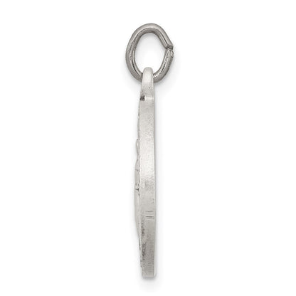 Sterling Silver Antiqued Saint Francis Of Assisi Medal
