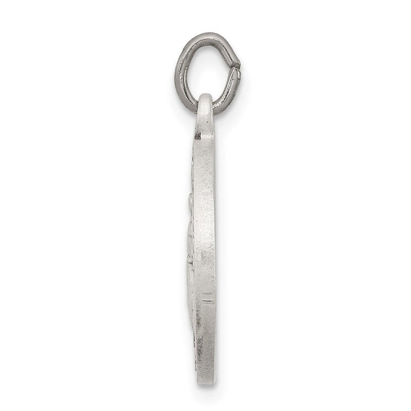 Sterling Silver Antiqued Saint Francis Of Assisi Medal