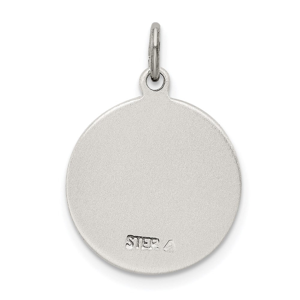 Sterling Silver Antiqued Saint Francis Of Assisi Medal