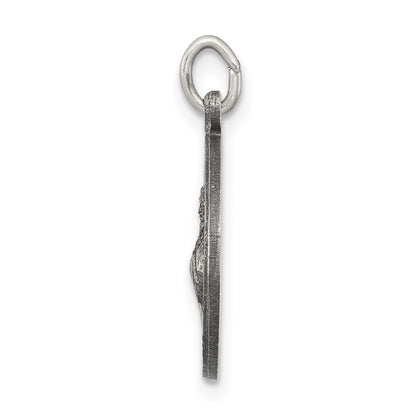 Sterling Silver Antiqued Saint Francis Of Assisi Medal