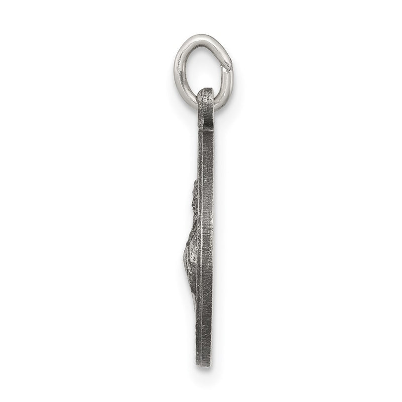 Sterling Silver Antiqued Saint Francis Of Assisi Medal