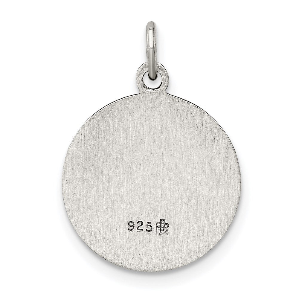 Sterling Silver Antiqued Saint Francis Of Assisi Medal