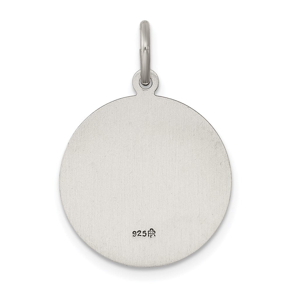 Sterling Silver Antiqued Saint John Medal