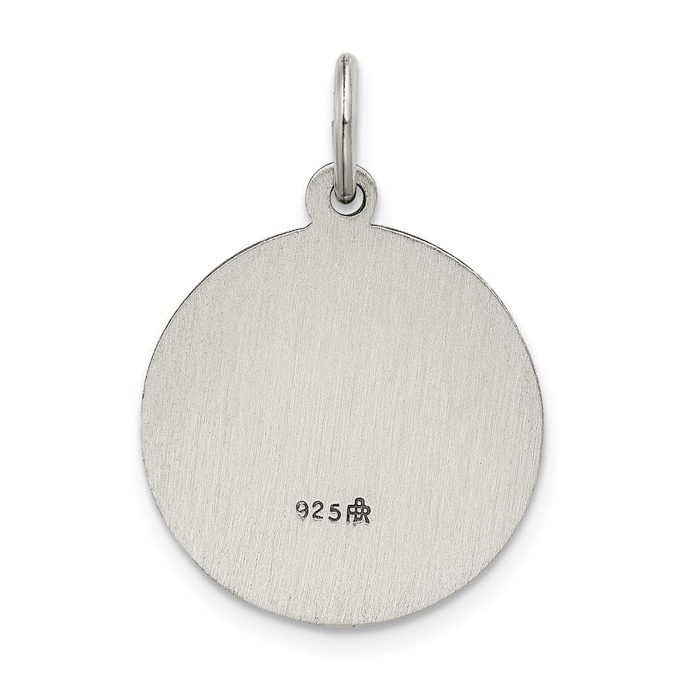 Sterling Silver Antiqued Saint John The Baptist Medal