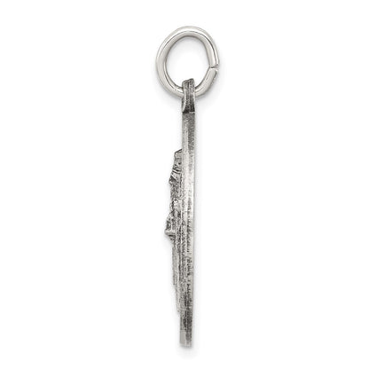 Sterling Silver Antiqued Saint Patrick Medal