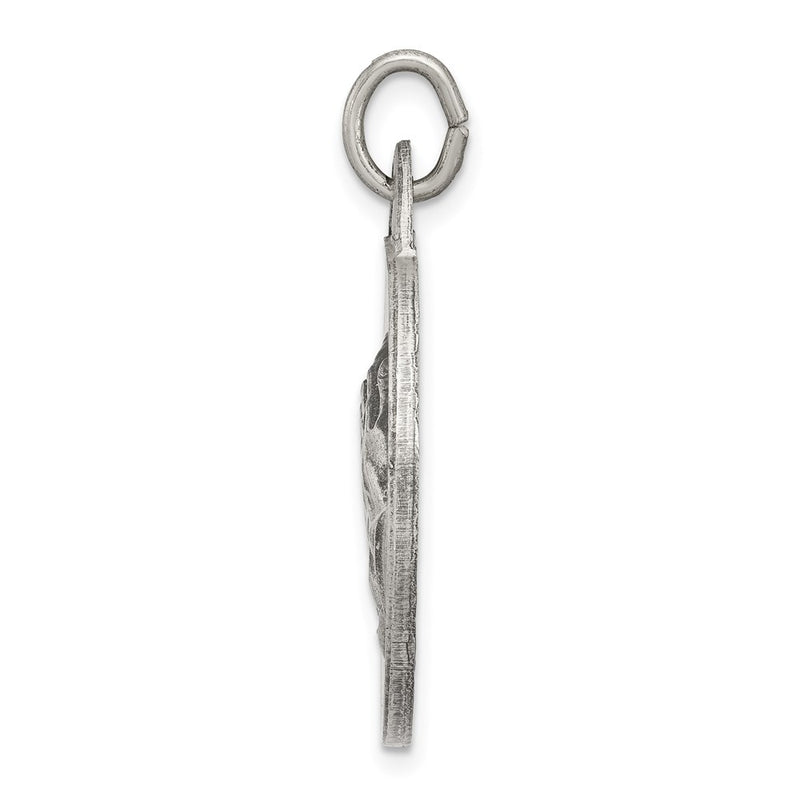 Sterling Silver Antiqued Praying Hands Pendant