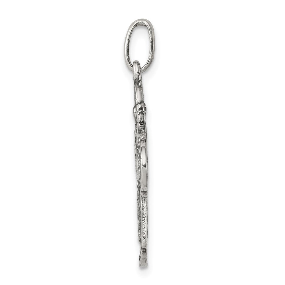 Sterling Silver Antiqued Reversible 4-Way Medal