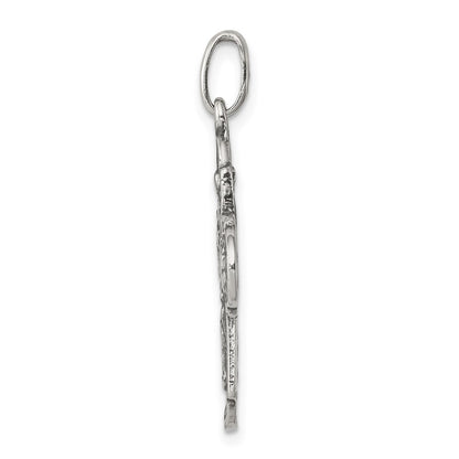 Sterling Silver Antiqued Reversible 4-Way Medal