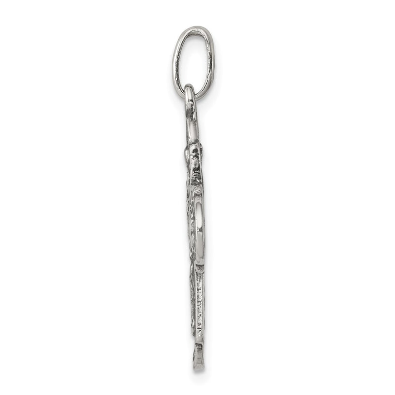 Sterling Silver Antiqued Reversible 4-Way Medal
