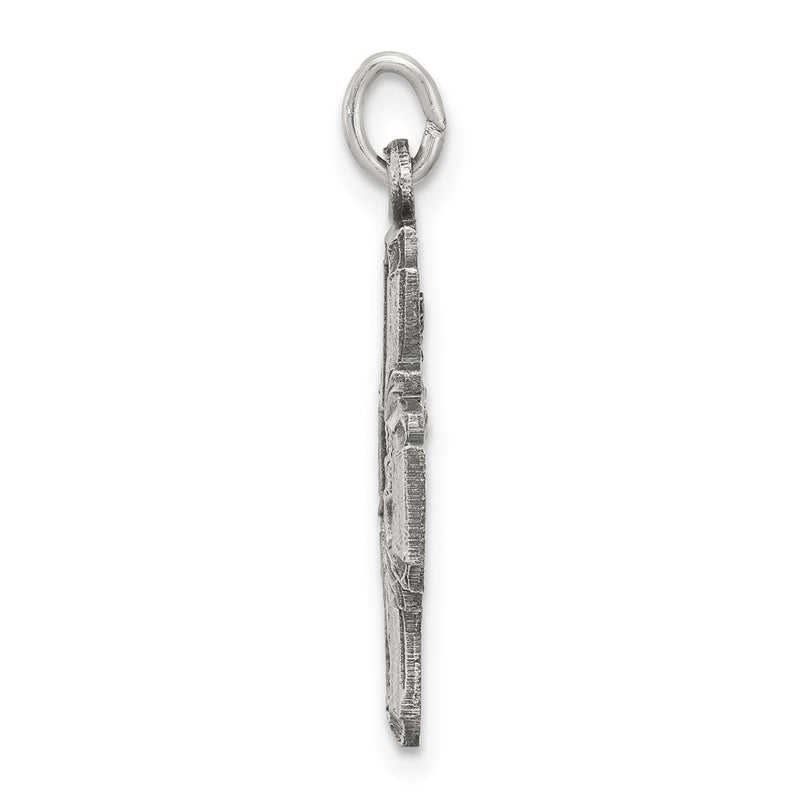 Sterling Silver Antiqued Reversible 4-Way Medal