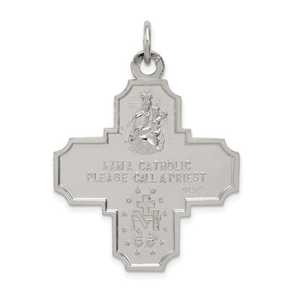 Sterling Silver 4-Way Reversible Medal