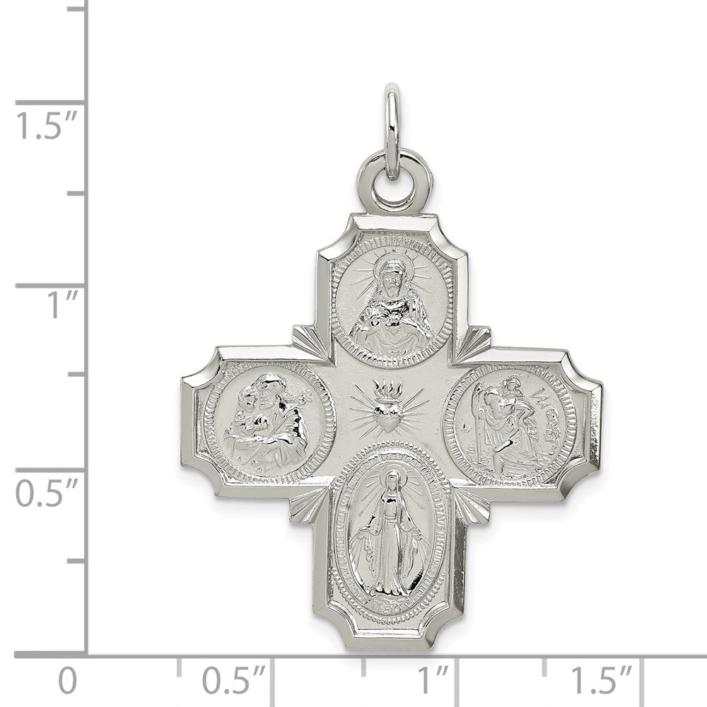 Sterling Silver 4-Way Reversible Medal