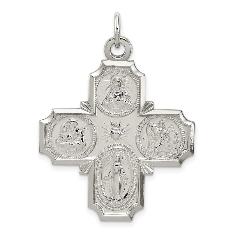 Sterling Silver 4-Way Reversible Medal
