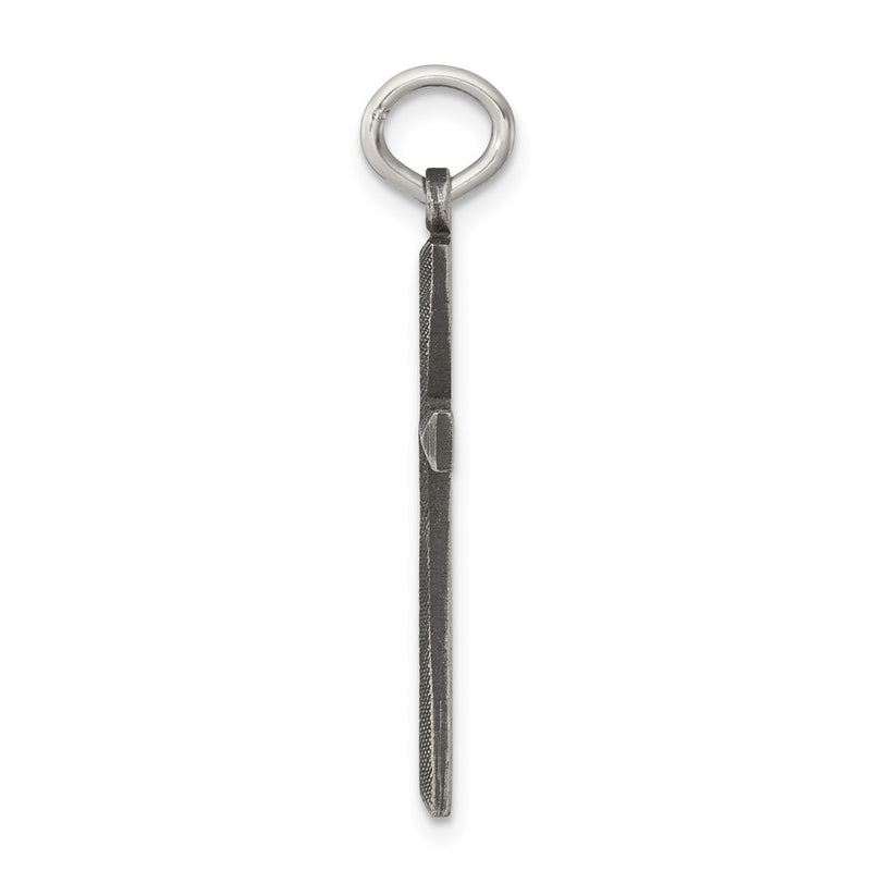 Sterling Silver Antiqued Cross Charm