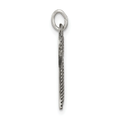 Sterling Silver Antiqued Chai Pendant
