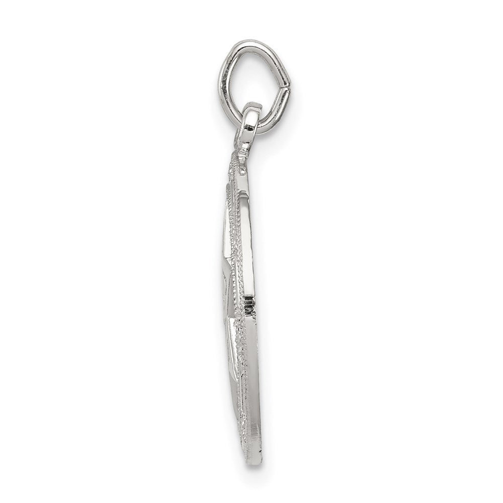Sterling Silver Star Of David Disc Charm