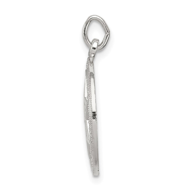 Sterling Silver Star Of David Disc Charm