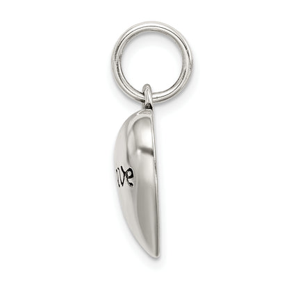 Sterling Silver Antiqued Believe Pendant