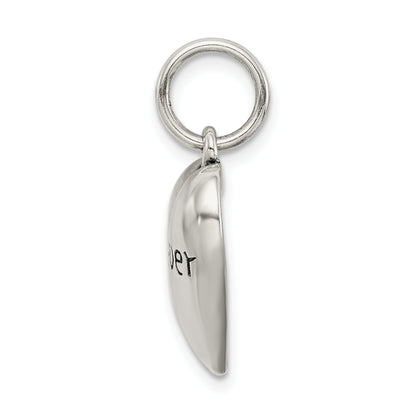 Sterling Silver Antiqued Forever Heart Pendant