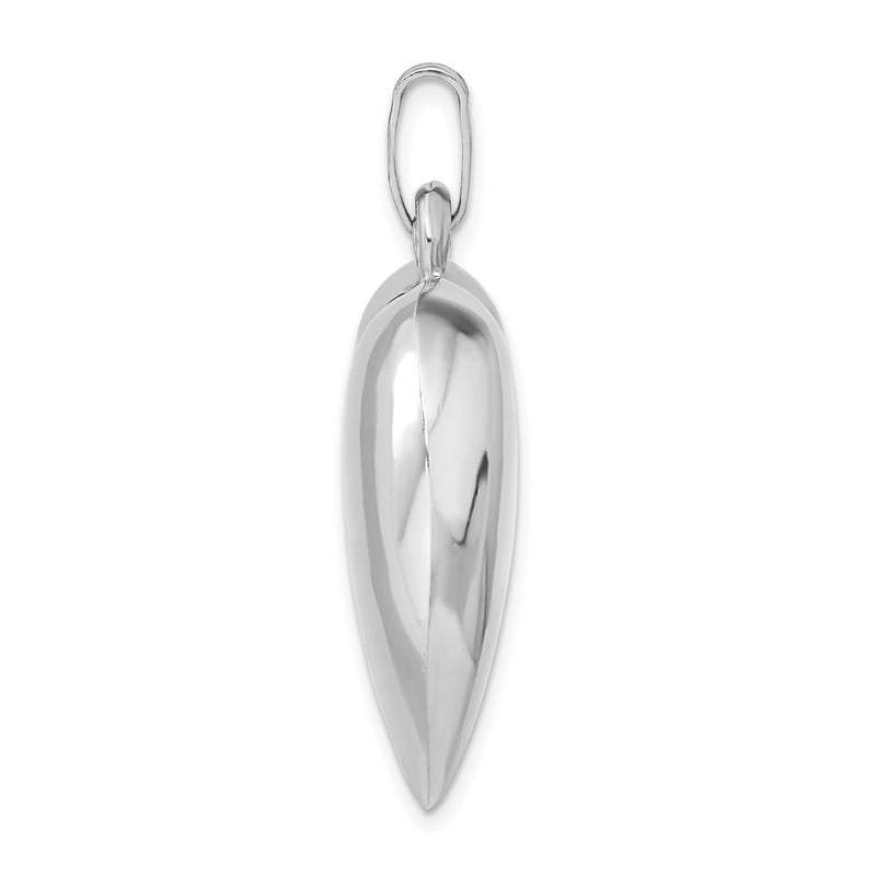 Sterling Silver Polished Puffed Heart Pendant