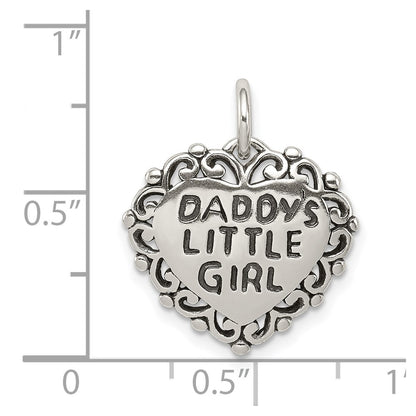 Sterling Silver Antiqued Daddy'S Little Girl