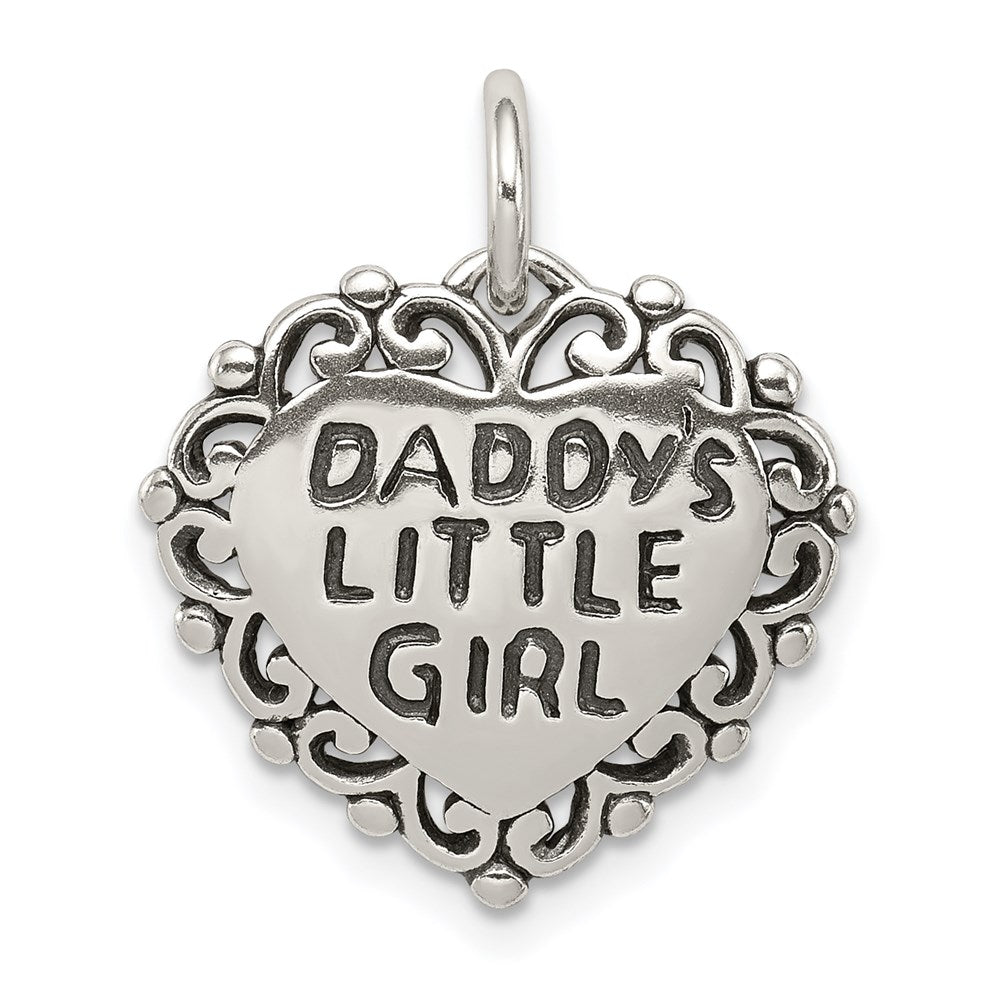 Sterling Silver Antiqued Daddy'S Little Girl