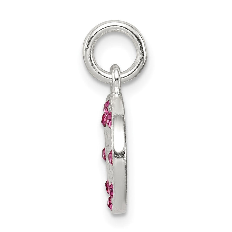 Sterling Silver W/ Stellux Crystal Angel Pendant