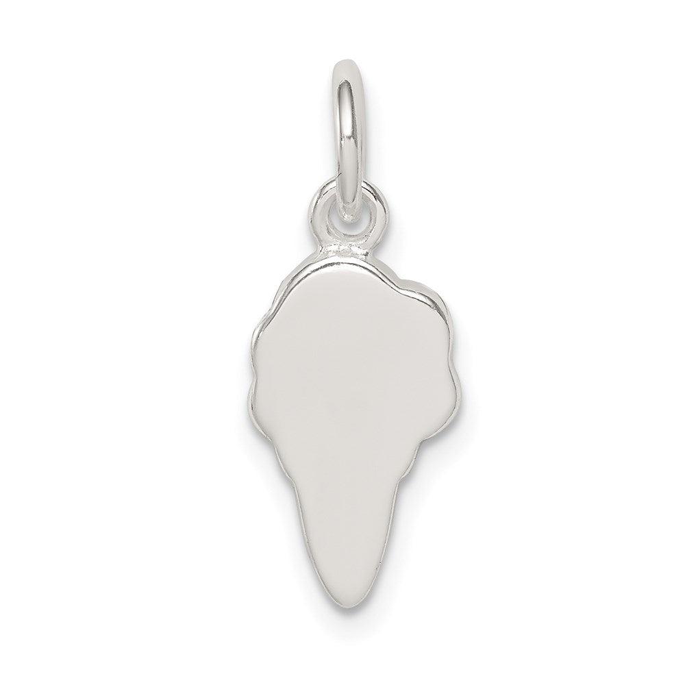 Sterling Silver Pink And Green Stellux Crystal Ice Cream Cone Charm