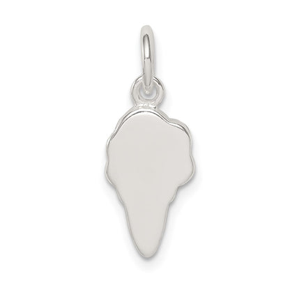 Sterling Silver Pink And Green Stellux Crystal Ice Cream Cone Charm