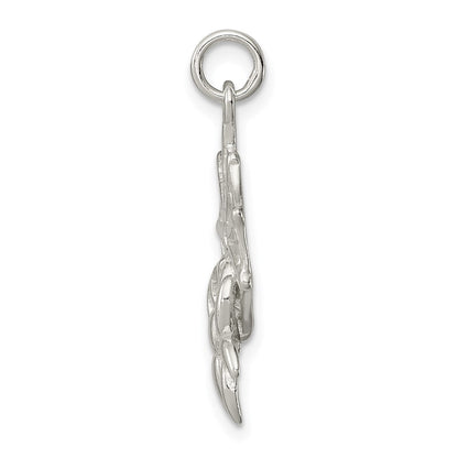 Sterling Silver Spider On Web Charm