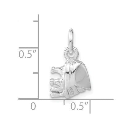 Sterling Silver Polished Piano Charm