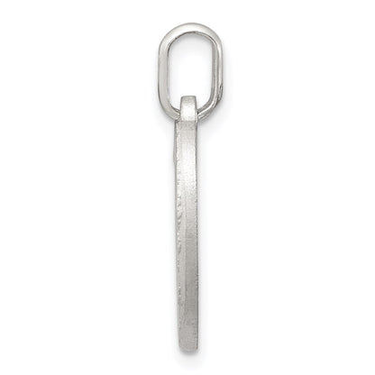 Sterling Silver Satin Angel Heart Charm
