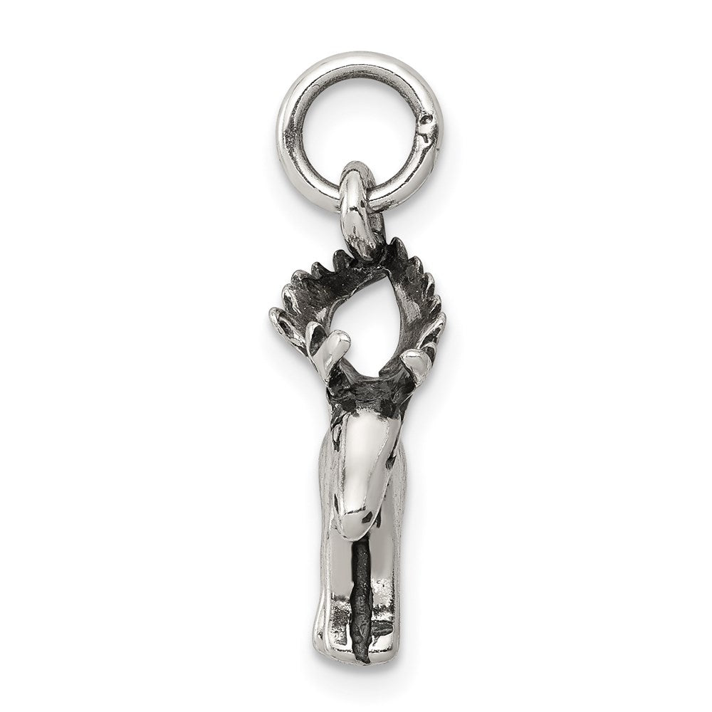 Sterling Silver Antiqued Moose Charm