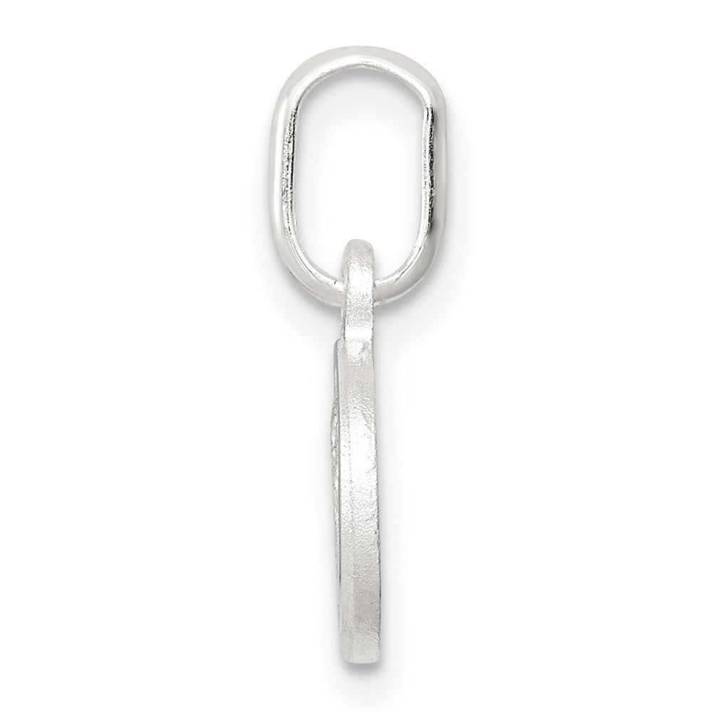 Sterling Silver Rhodium-Plated Satin Angel Charm