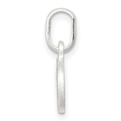 Sterling Silver Rhodium-Plated Satin Angel Charm