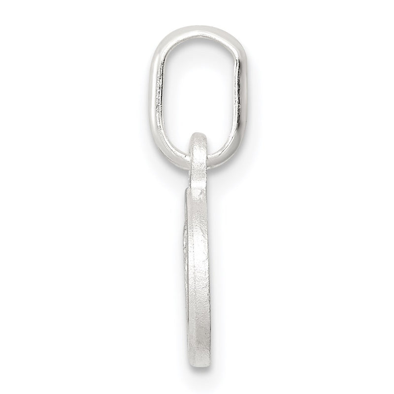 Sterling Silver Rhodium-Plated Satin Angel Charm
