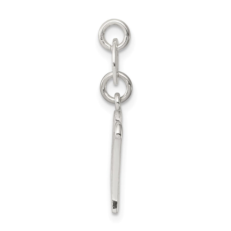 Sterling Silver Letter W Initial Charm