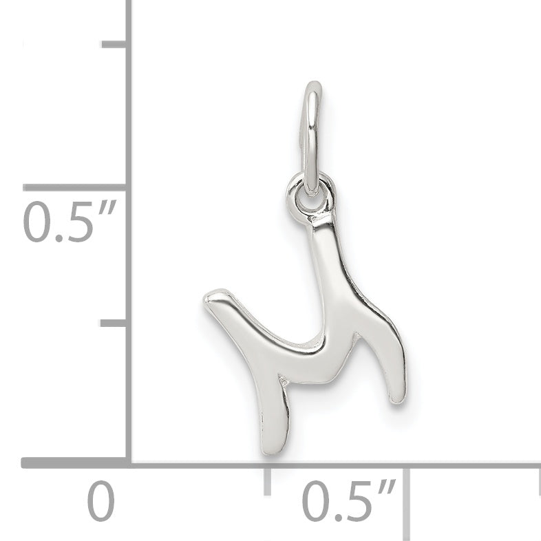Sterling Silver Letter M Initial Charm