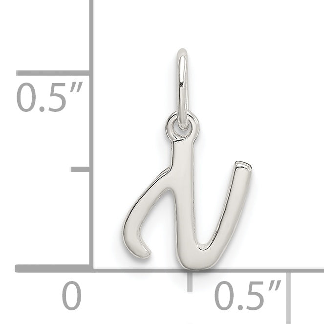 Sterling Silver Letter N Initial Charm