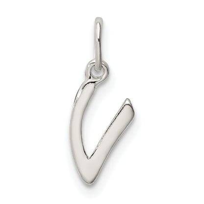 Sterling Silver Letter V Initial Charm