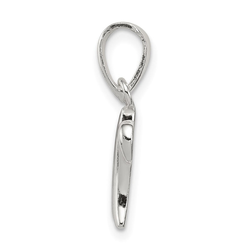 Sterling Silver Letter W Initial Pendant
