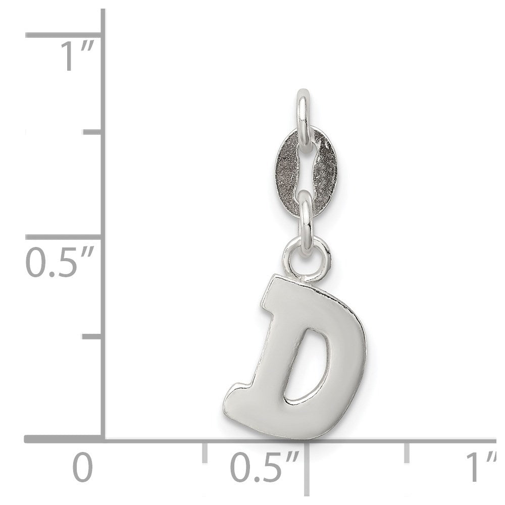 Sterling Silver Letter D Initial Charm