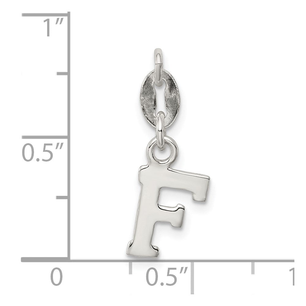 Sterling Silver Letter F Initial Charm
