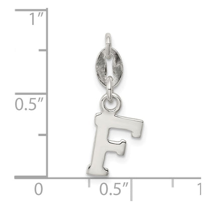 Sterling Silver Letter F Initial Charm