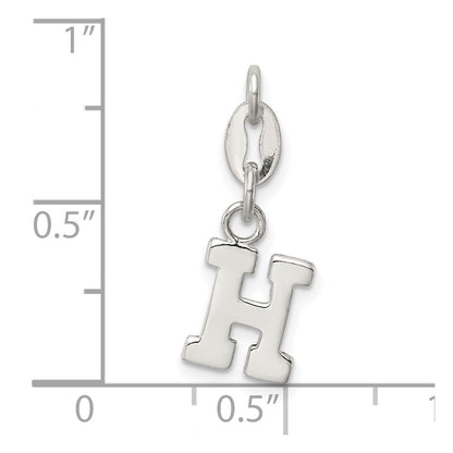 Sterling Silver Letter H Initial Charm