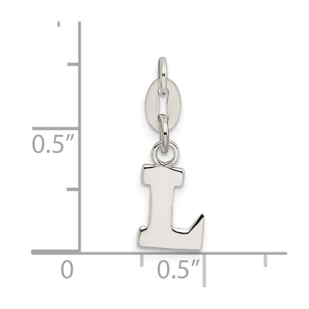 Sterling Silver Letter L Initial Charm