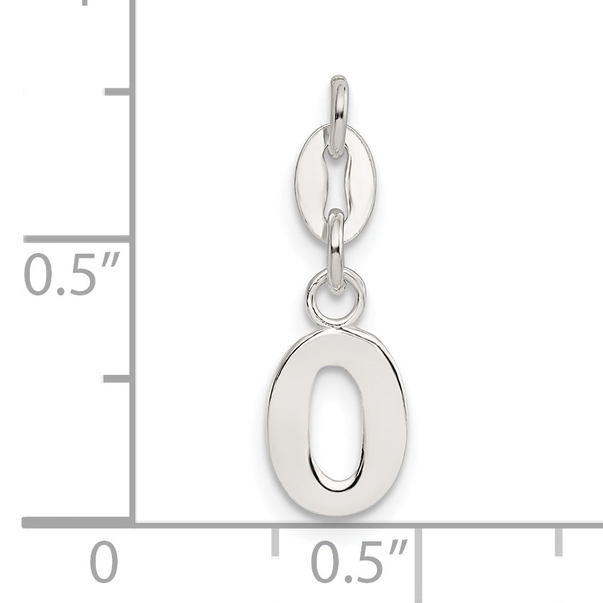 Sterling Silver Letter O Initial Charm