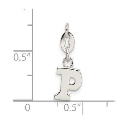 Sterling Silver Letter P Initial Charm